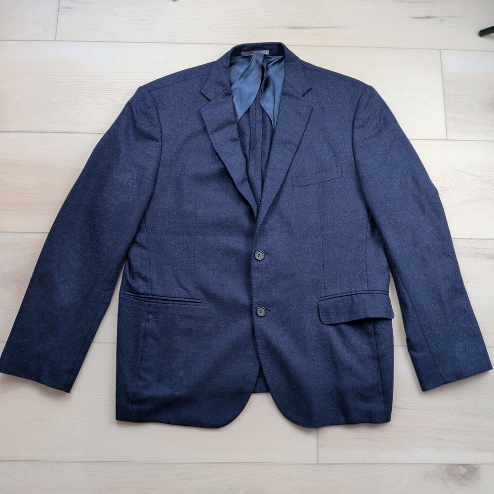 John W Nordstrom Loro Piana 100% Cashmere Blazer Men 46R Navy Blue Made in Italy